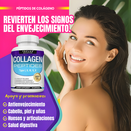 COLLAGEN PEPTIDES X90 CAPS – Nutrición celular para piel firme, articulaciones fuertes y belleza desde adentro