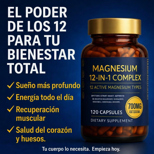 MAGNESIUM 12 EN 1 – Adiós Cansancio, Insomnio y Calambres + ENVIO GRATIS