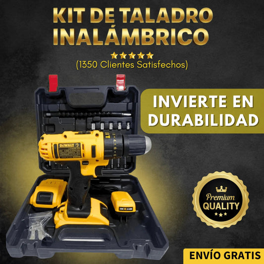 KIT TALADRO INALÁMBRICO ATORNILLADOR + 26 ACCESORIOS + 2 BATERIAS REGALO 🎁