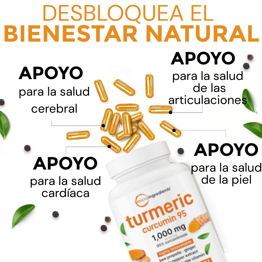 🌟Turmeric Curcumin Microingredients™ — Cúrcuma Premium Importada para Energía y Bienestar Diario🌞🌿