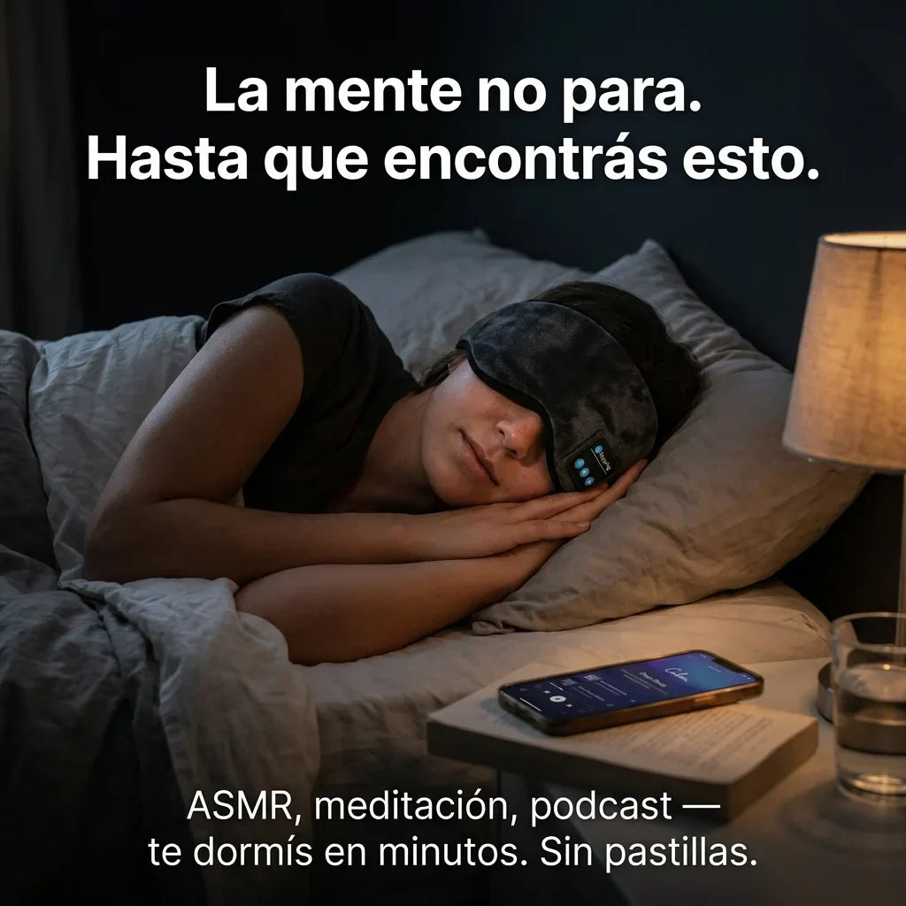 ¿Te Cuesta Dormir Por La Luz O El Ruido? Antifaz Bluetooth Sueño + ENVÍO GRATIS 🚚