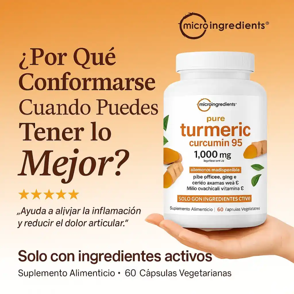 🌟Turmeric Curcumin Microingredients™ — Cúrcuma Premium Importada para Energía y Bienestar Diario🌞🌿